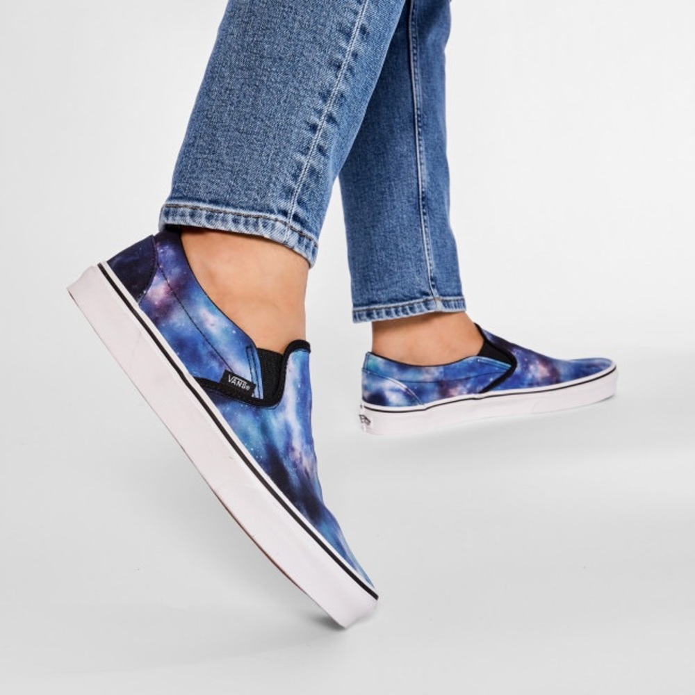 Galaxy Print Slip on Vans
